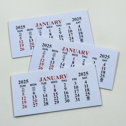 3" x 1 1/2" - 2025 calendar pads