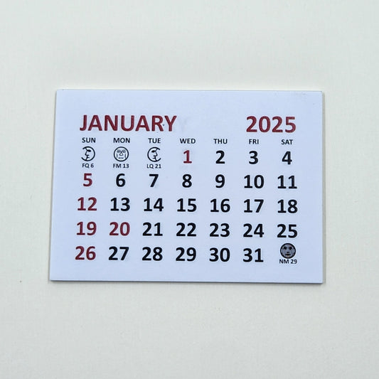 2 3/8" x 1 11/16" - 2025 calendar pads