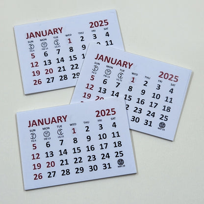 2 3/8" x 1 11/16" - 2025 calendar pads