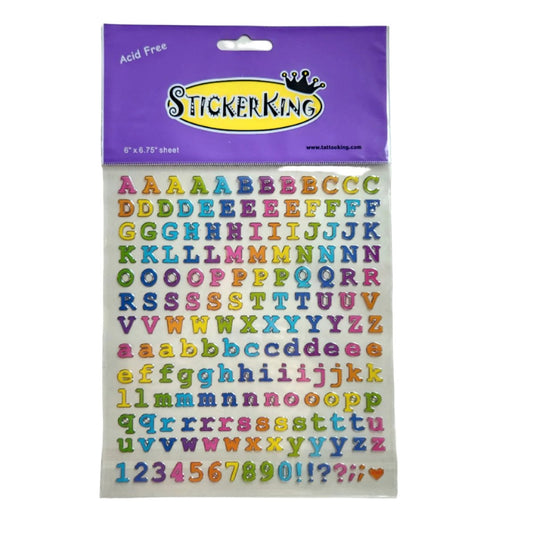 Sticker King Typewriter Alphabet Sticker sheet