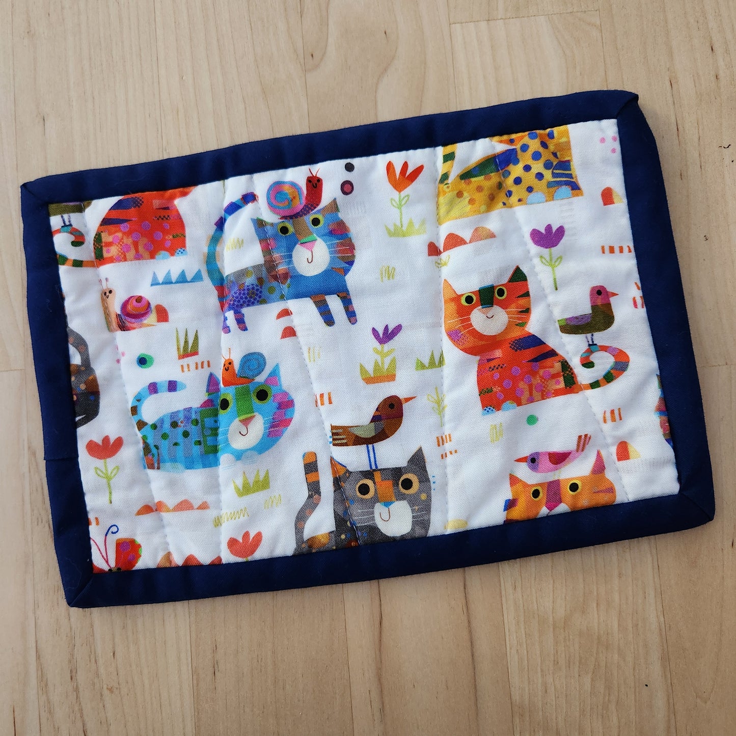 Mug Rug Colorful Cats