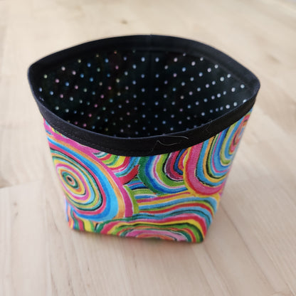 Reversible Fabric Basket - Circles