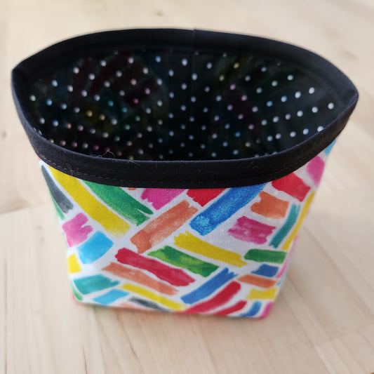 Reversible Fabric Basket - Paint Strokes