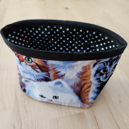 Reversible Fabric Basket - Cat Lady