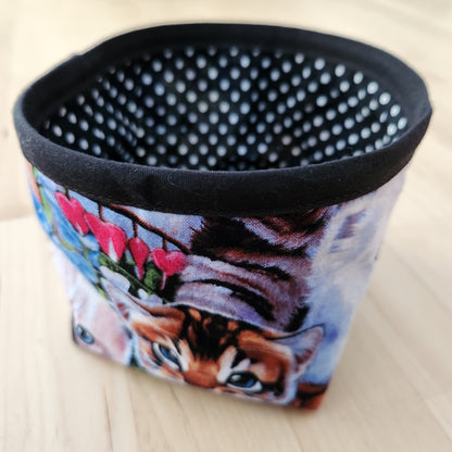 Reversible Fabric Basket - Cat Lady