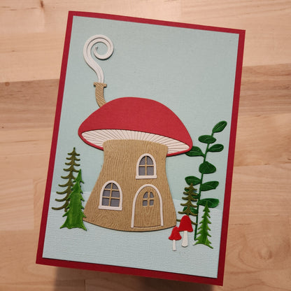 Poppystamps 2655 Large Mushroom House