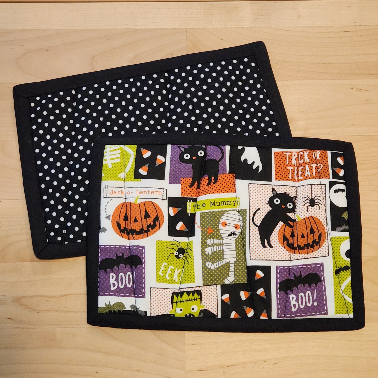 Mug Rug Halloween & Polka Dots