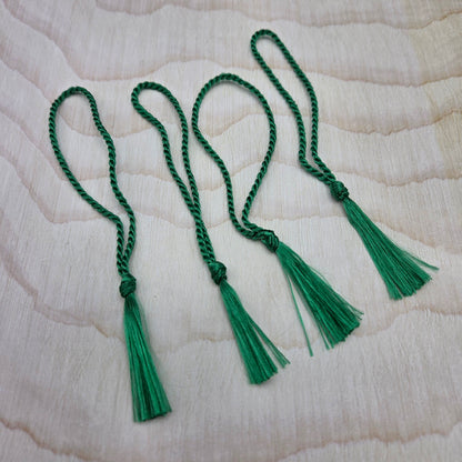 Bookmark Tassels Kelly Green