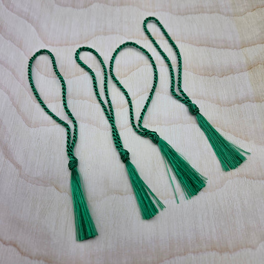 Bookmark Tassels Kelly Green