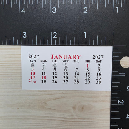 2027 calendar pads - 3" x 1 1/2"