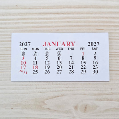 2027 calendar pads - 3" x 1 1/2"