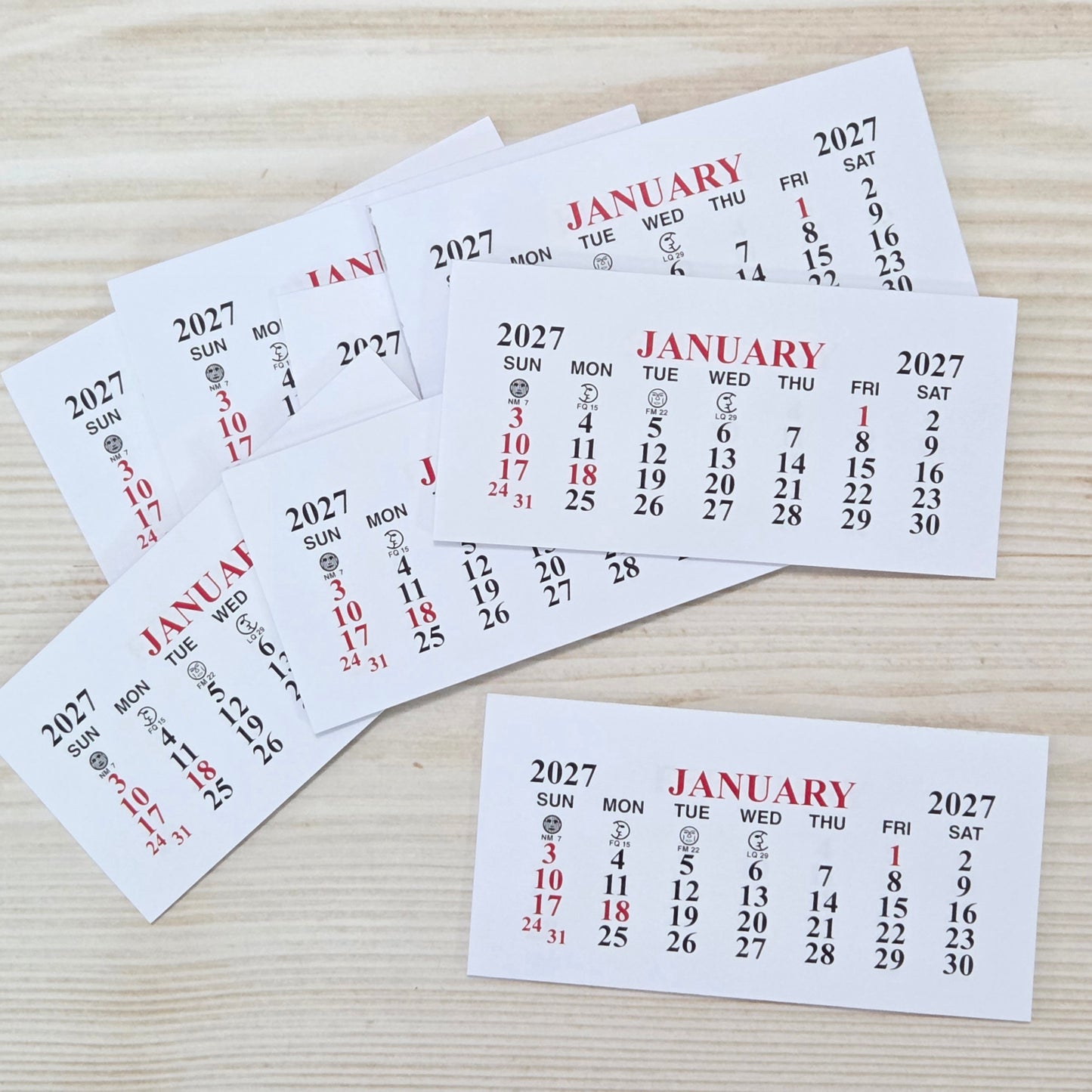 2027 calendar pads - 3" x 1 1/2"