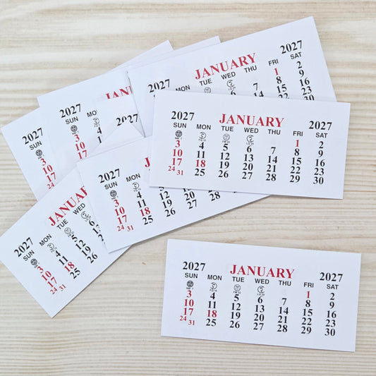 2027 calendar pads - 3" x 1 1/2"