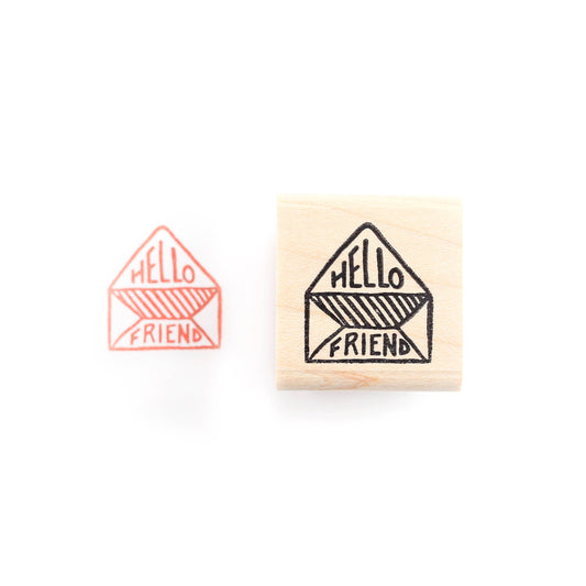 Hello Friend Rubber Stamp