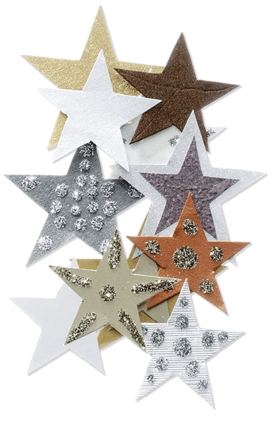 Jolee's Gold & Brown Stars Dimensional Stickers