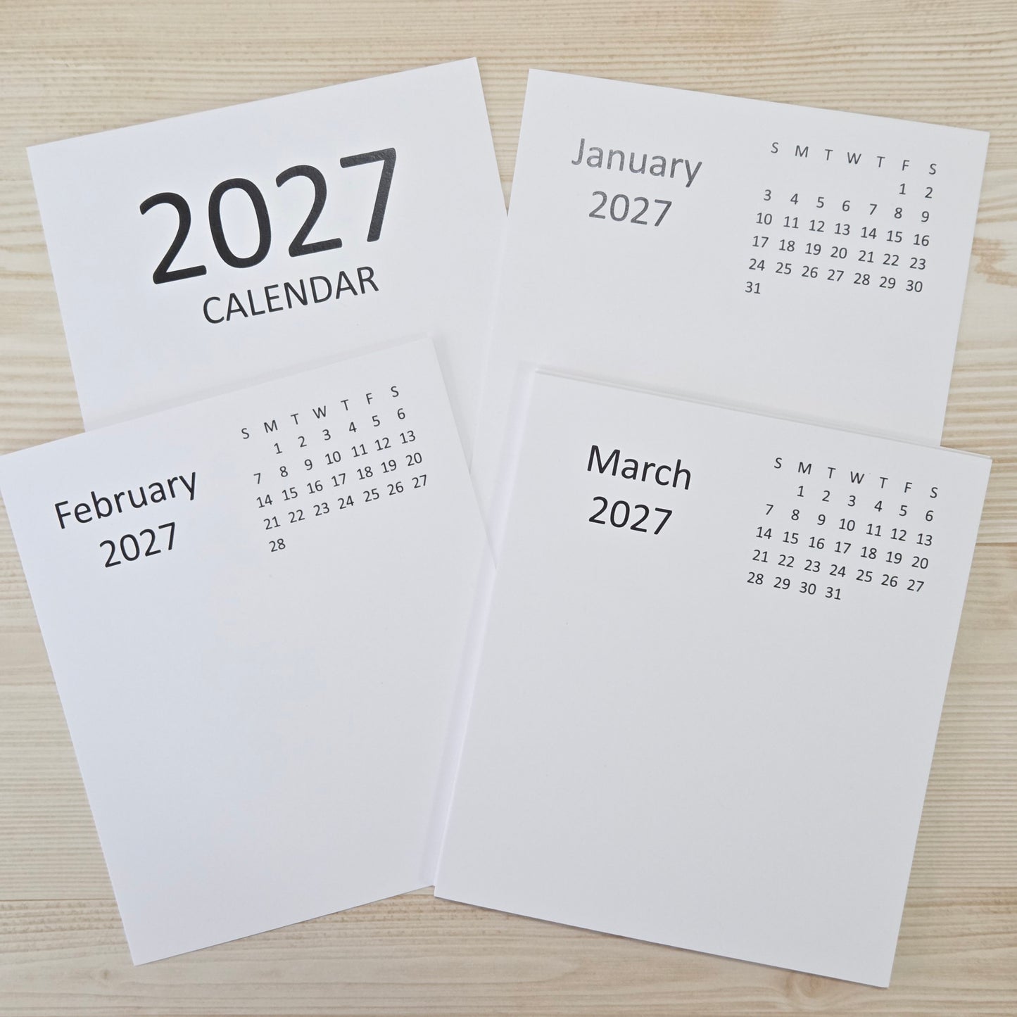 2027 DIY Calendar Large