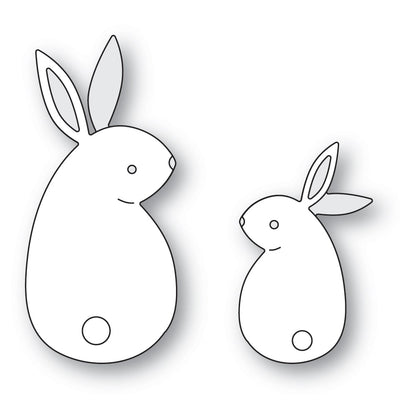 Poppystamps 2563 Thoughtful Bunny Duo craft die