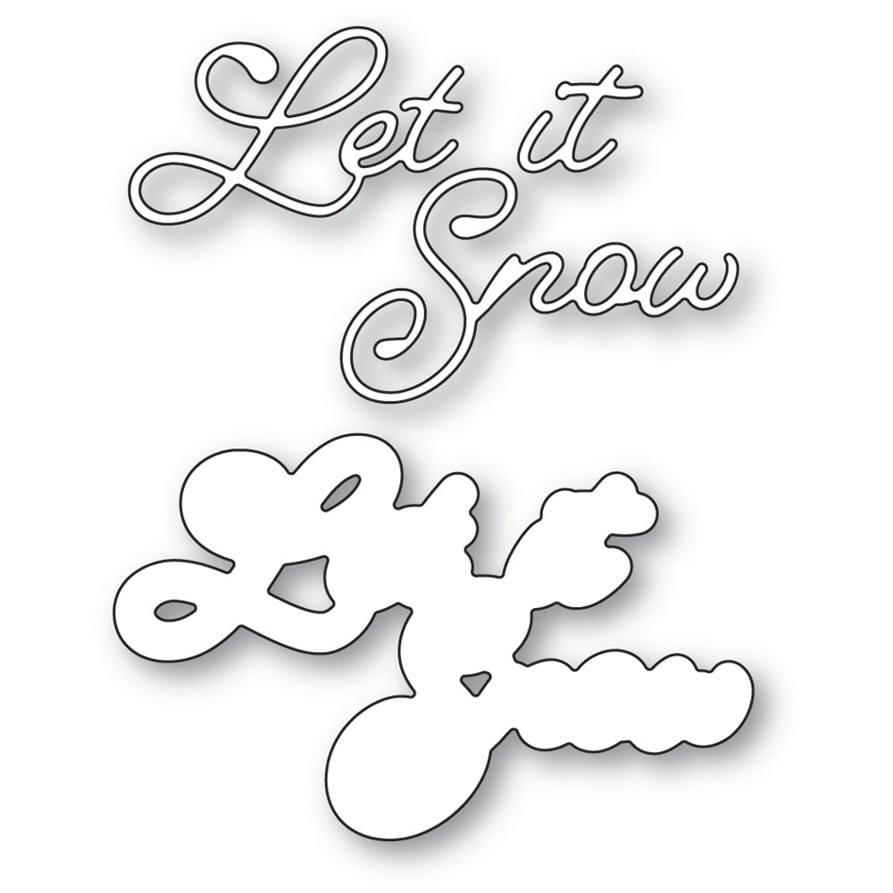 Poppystamps 2599 Let it Snow Moonlight Script