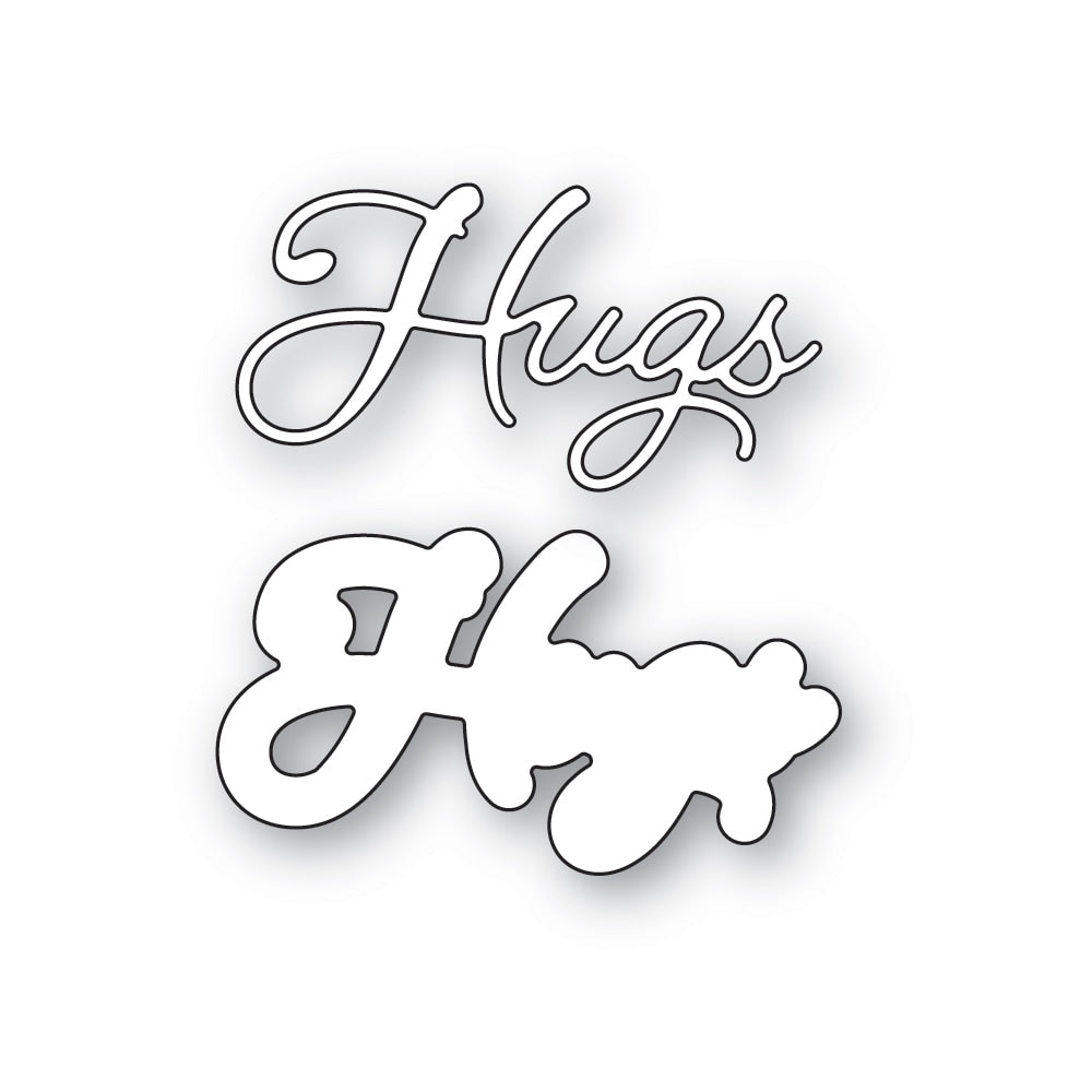 Poppystamps 2600 Hugs Moonlight Script Craft Die