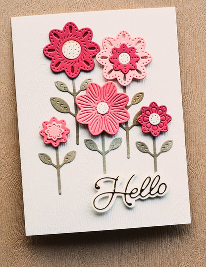 Poppystamps 2603 Nordic Flower Heads craft die