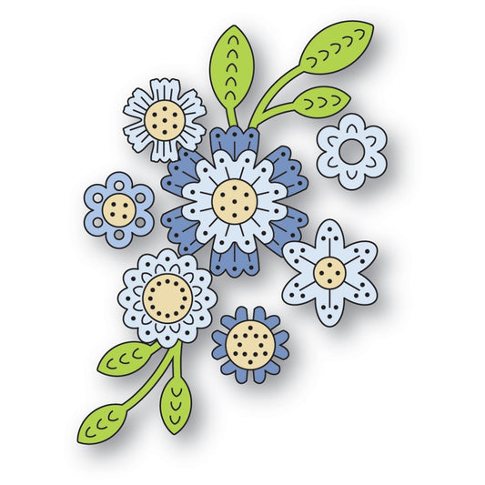 Poppystamps 2637 Nordic Flower Bunch Craft Die