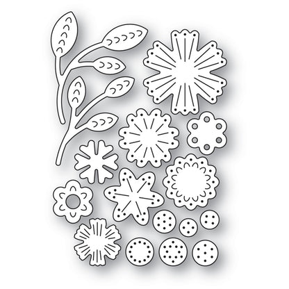 Poppystamps 2637 Nordic Flower Bunch Craft Die