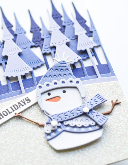 Poppystamps 2640 Nordic Happy Snowman