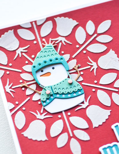 Poppystamps 2640 Nordic Happy Snowman