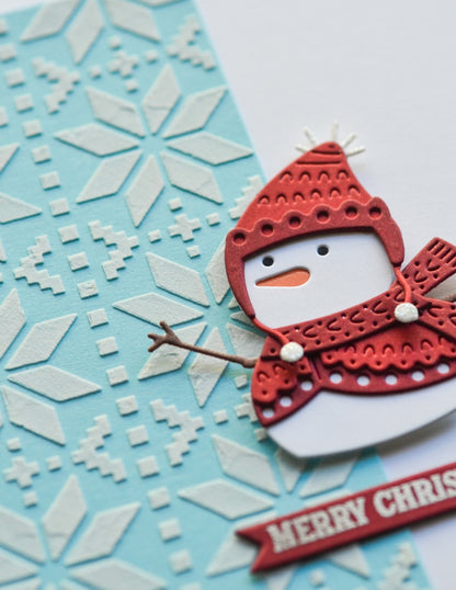 Poppystamps 2640 Nordic Happy Snowman