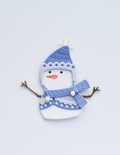 Poppystamps 2640 Nordic Happy Snowman