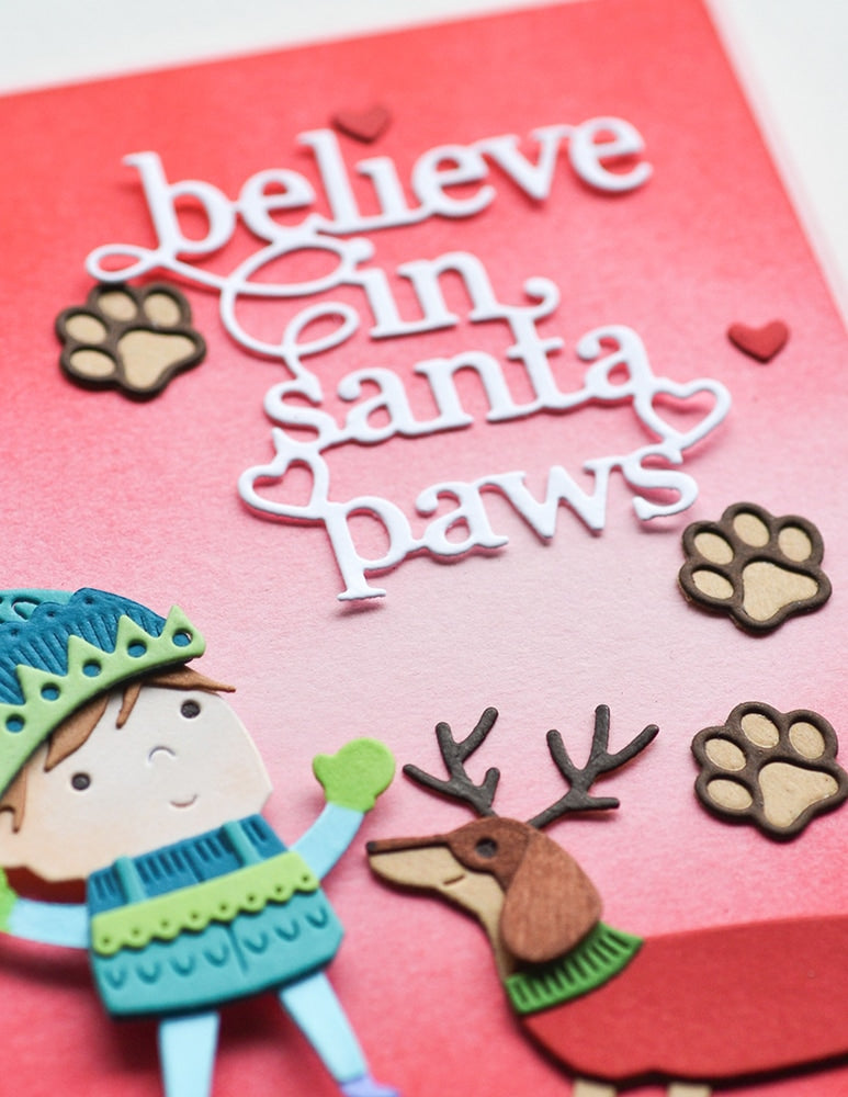 Poppystamps 2656 Believe in Santa Paws Craft Die