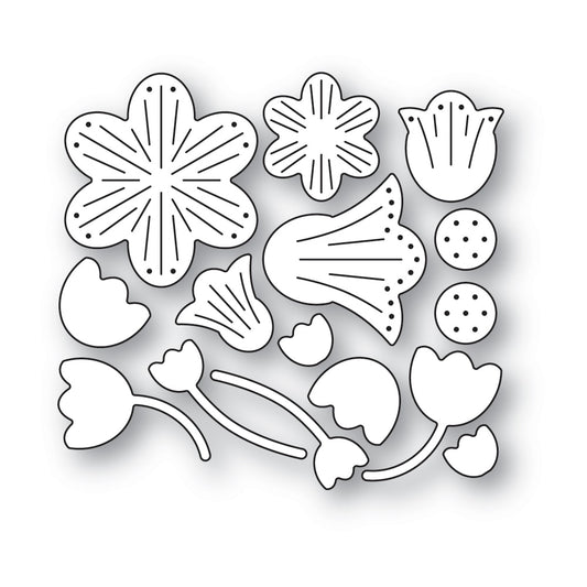 Poppystamps 2649 Nordic Drifting Flowers Craft Die