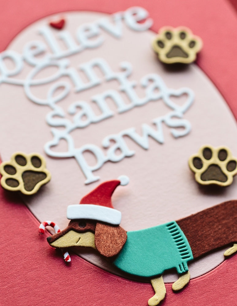 Poppystamps 2656 Believe in Santa Paws Craft Die