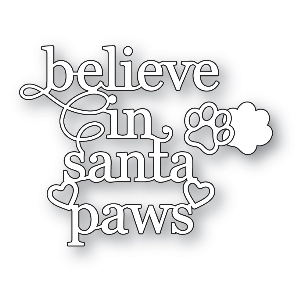 Poppystamps 2656 Believe in Santa Paws Craft Die