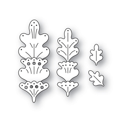 Poppystamps 2664 Nordic Oak Leaves Craft Die