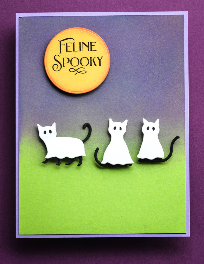 Poppystamps 2685 Ghostly Cats craft die