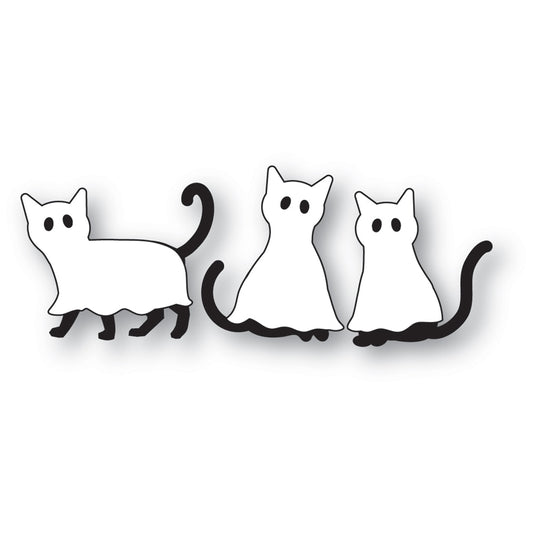 Poppystamps 2685 Ghostly Cats craft die