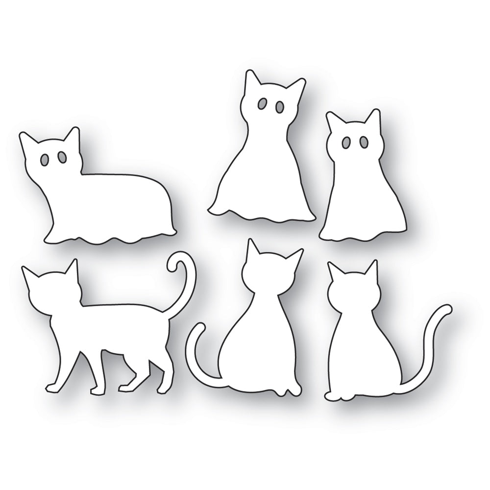 Poppystamps 2685 Ghostly Cats craft die