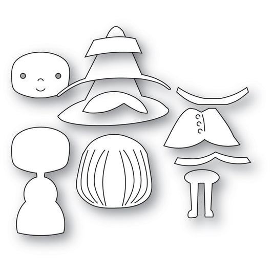 Poppystamps 2686 Lovable Witch craft die