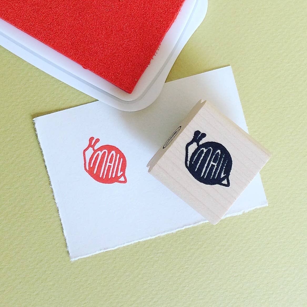 Snail Mail Rubber Stamp