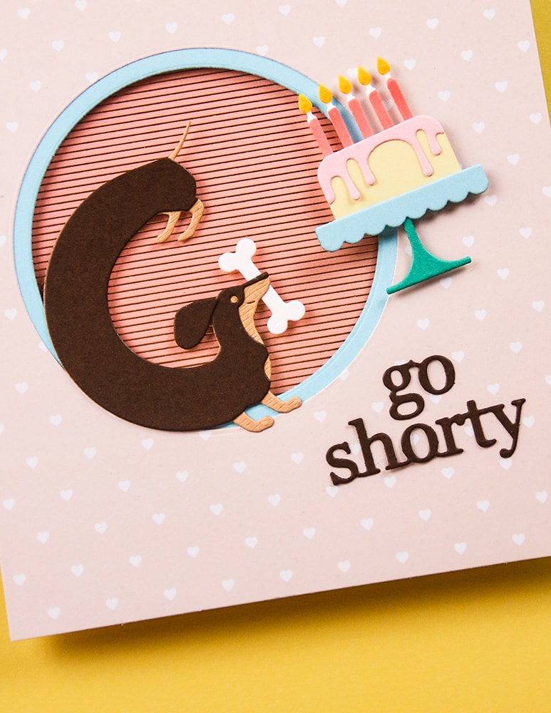 Poppystamps 2710 Curved Dachshund Craft Die