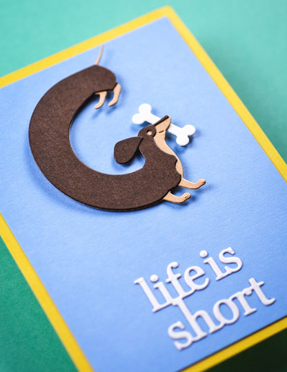 Poppystamps 2710 Curved Dachshund Craft Die