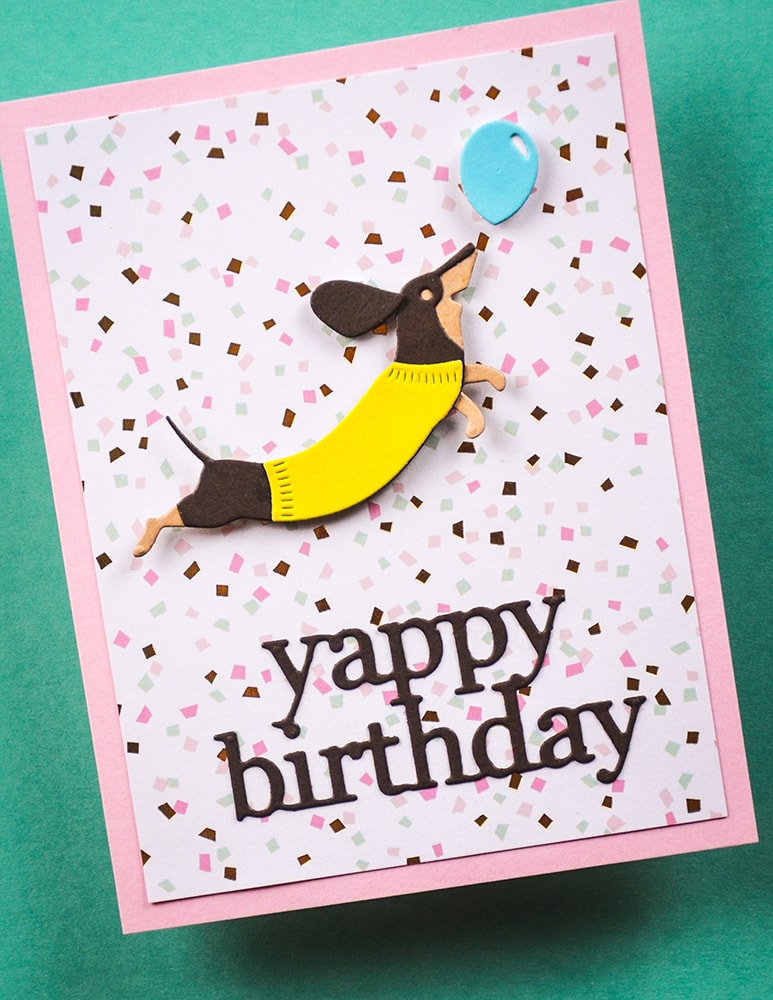 Poppystamps 2734 Yappy Birthday Craft Die