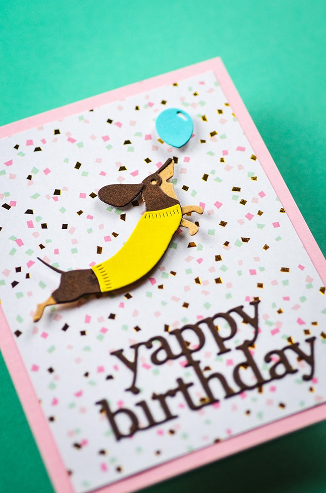 Poppystamps 2729 Leaping Dachshund  Craft Die