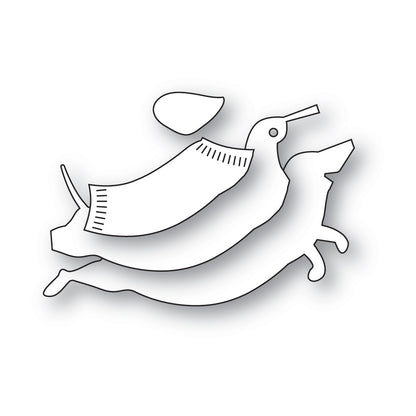 Poppystamps 2729 Leaping Dachshund  Craft Die