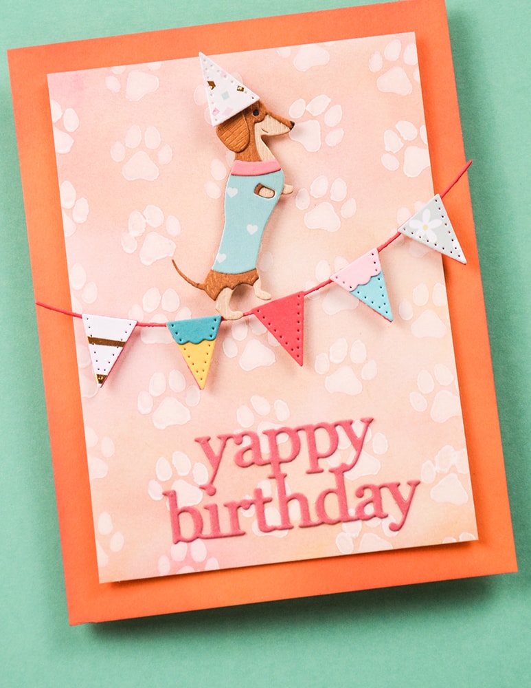 Poppystamps 2734 Yappy Birthday Craft Die