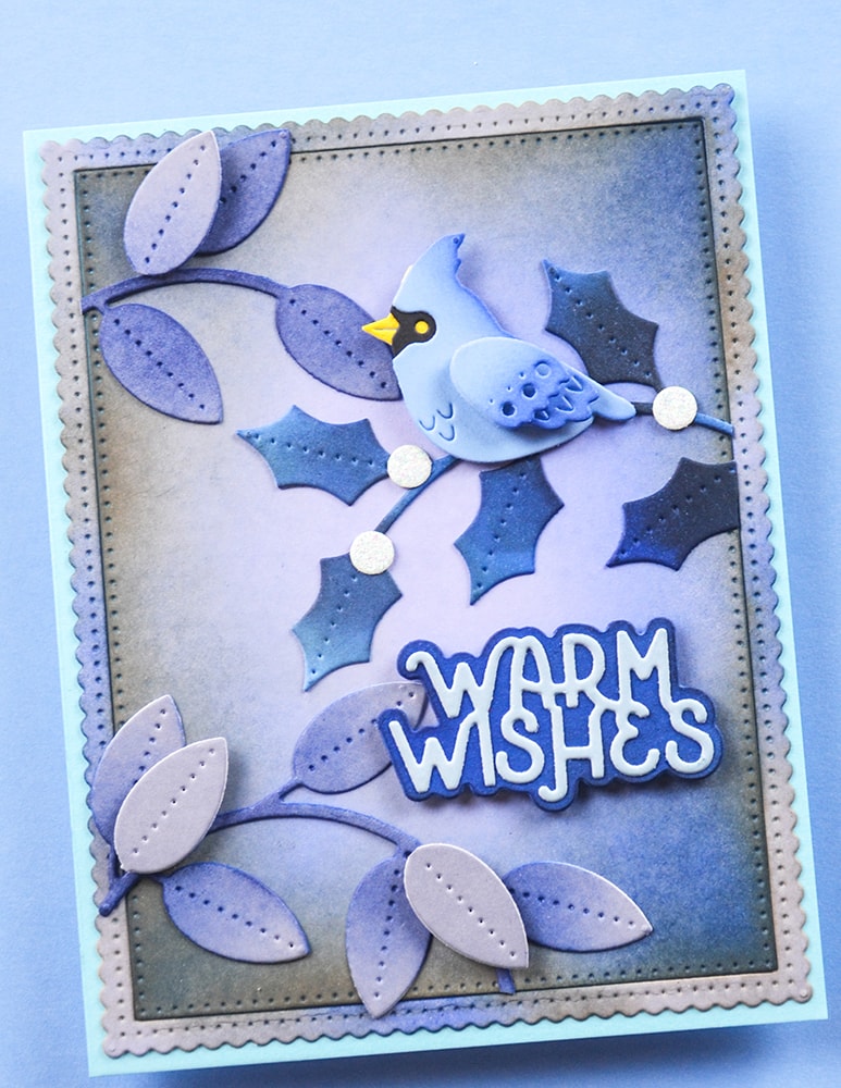 Poppystamps 2755 Warm Wishes Cheerful Script craft die