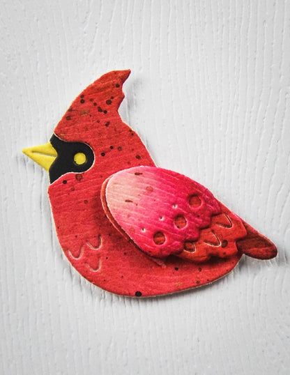 Poppystamps 2738 Nordic Perched Cardinal craft die