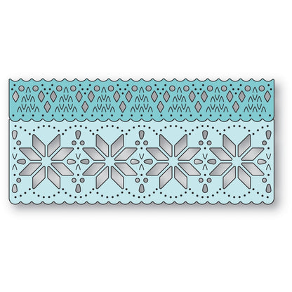 Poppystamps 2739 Nordic Snowflake Border Set craft die