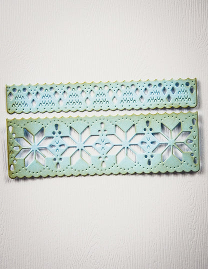 Poppystamps 2739 Nordic Snowflake Border Set craft die
